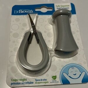 Dr. Brown's Safe Squeeze Nail Scissors Grey 1 pc comes with cover